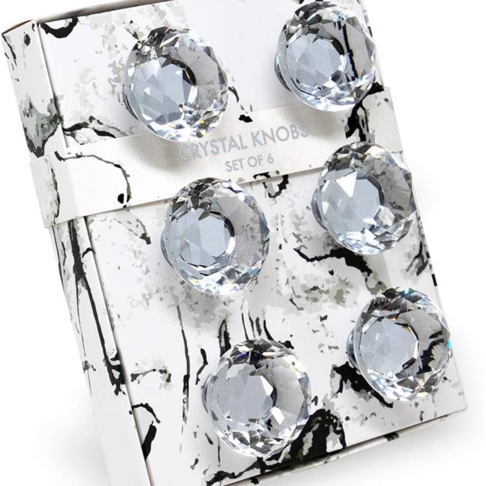 Isaac Jacobs crystal knobs set of 18